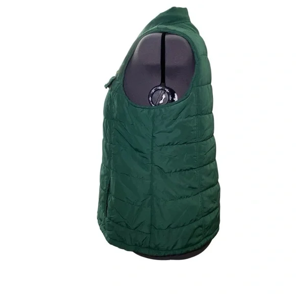 Kim Rogers Women's plus size 1X  Green Quilted lightweight puffer Vest - Picture 5 of 7